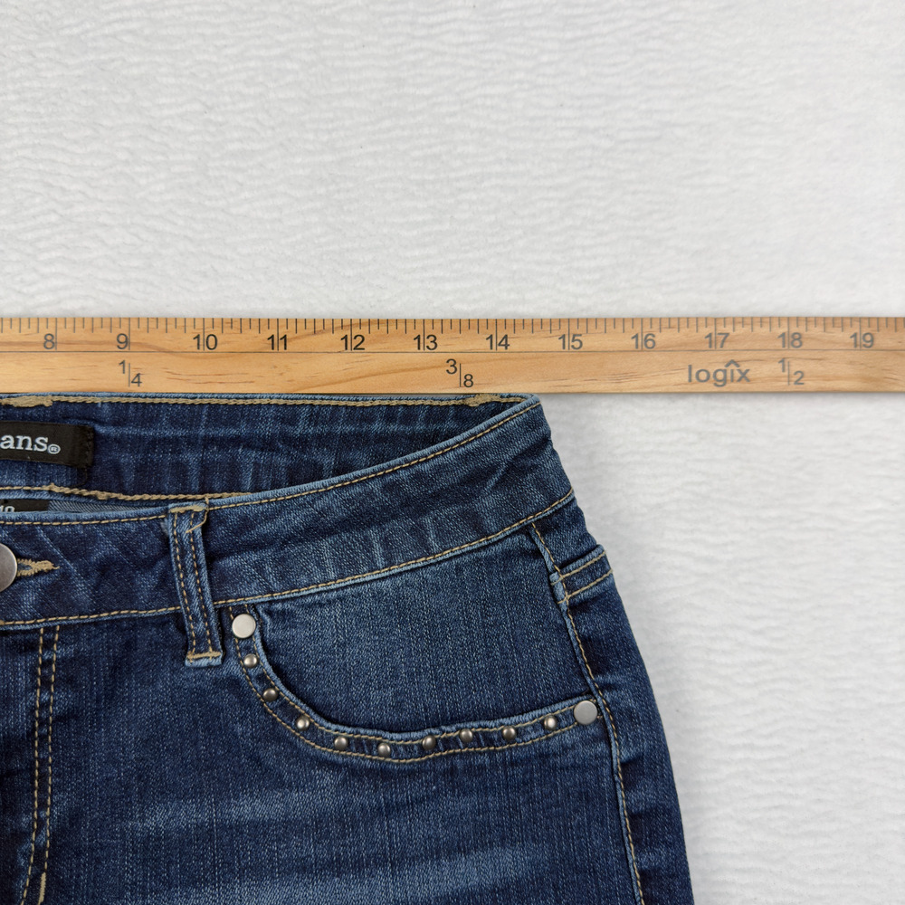 D Jeans Studded Skinny Ankle Womens Size 10 (29x26 fit) Split Hems - Picture 10 of 13